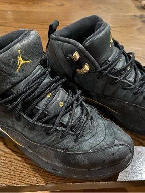 Jordan Men’s Black & Gold High-Top Sneakers